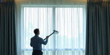 Commercial curtain steam cleaning service drewvale hotels offices